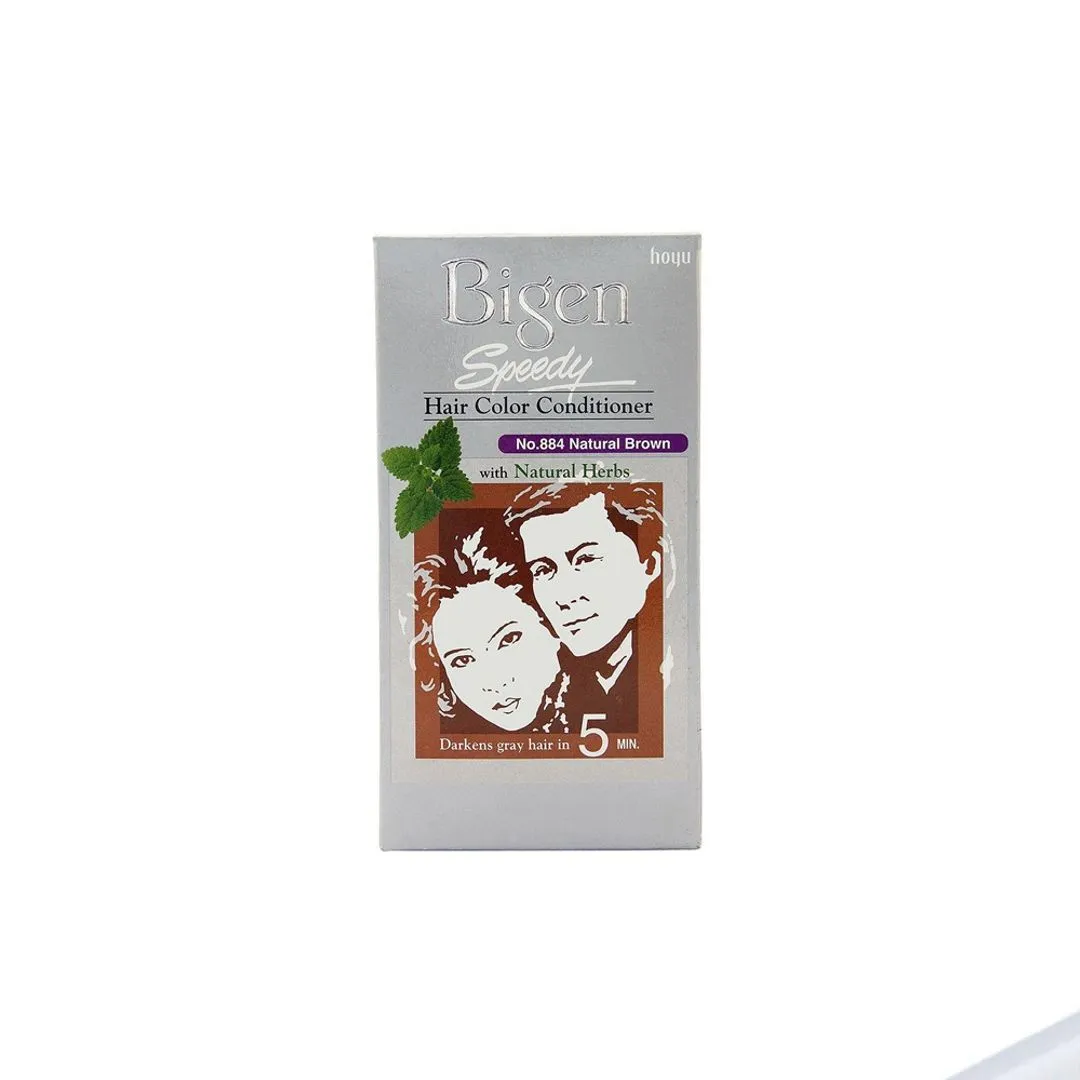 Bigen Speedy Hair Color Conditioner with Natural Herbs Natural Brown 884, 1 Pack