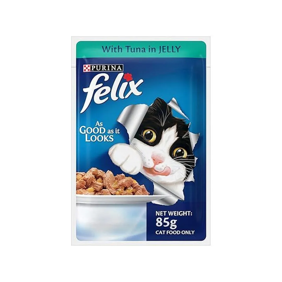 Purina Felix Adult Cat with Tuna In Jelly, 85g