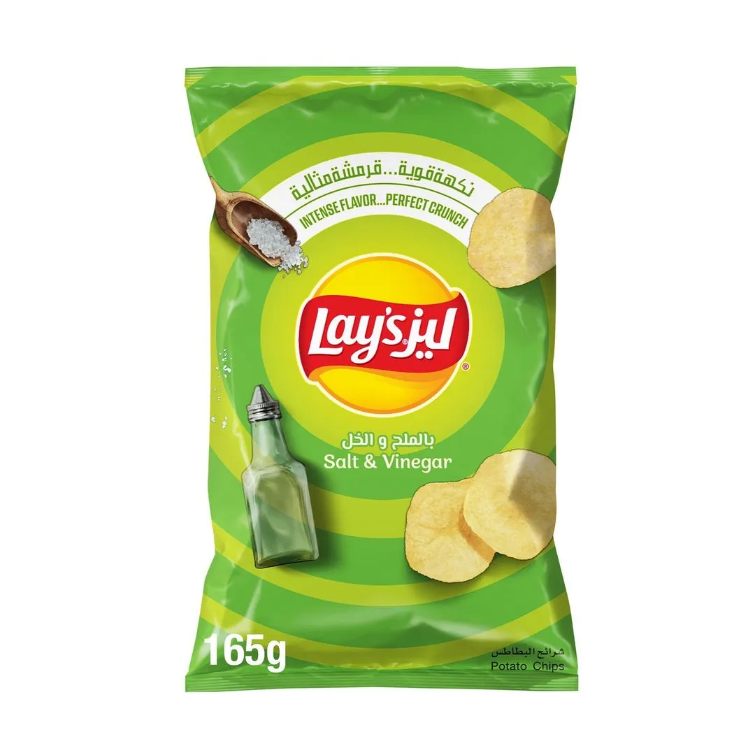 Lay's Salt & Vinegar Potato Chips, 155g