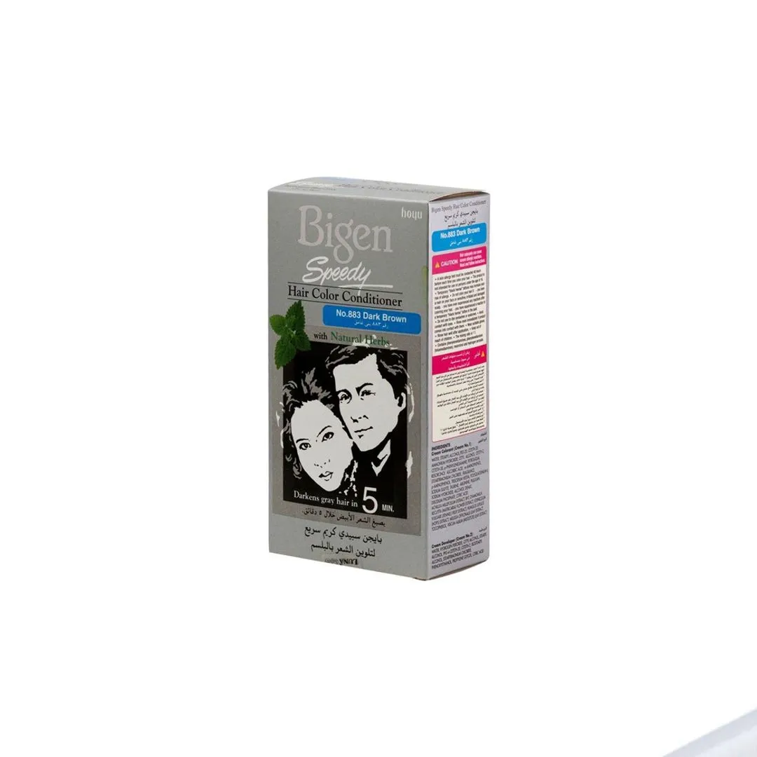 Bigen Speedy Natural Herbs Hair Color Conditioner - Dark Brown 883, 1 Pack