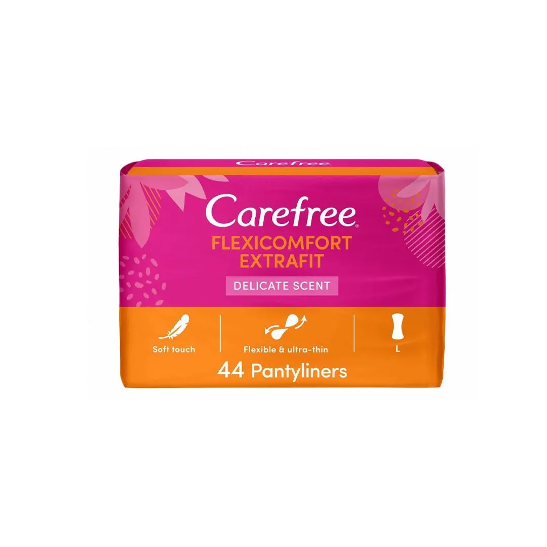 Carefree Flexicomfort Extrafit Delicate Scent Panty Liners, Pack Of 44