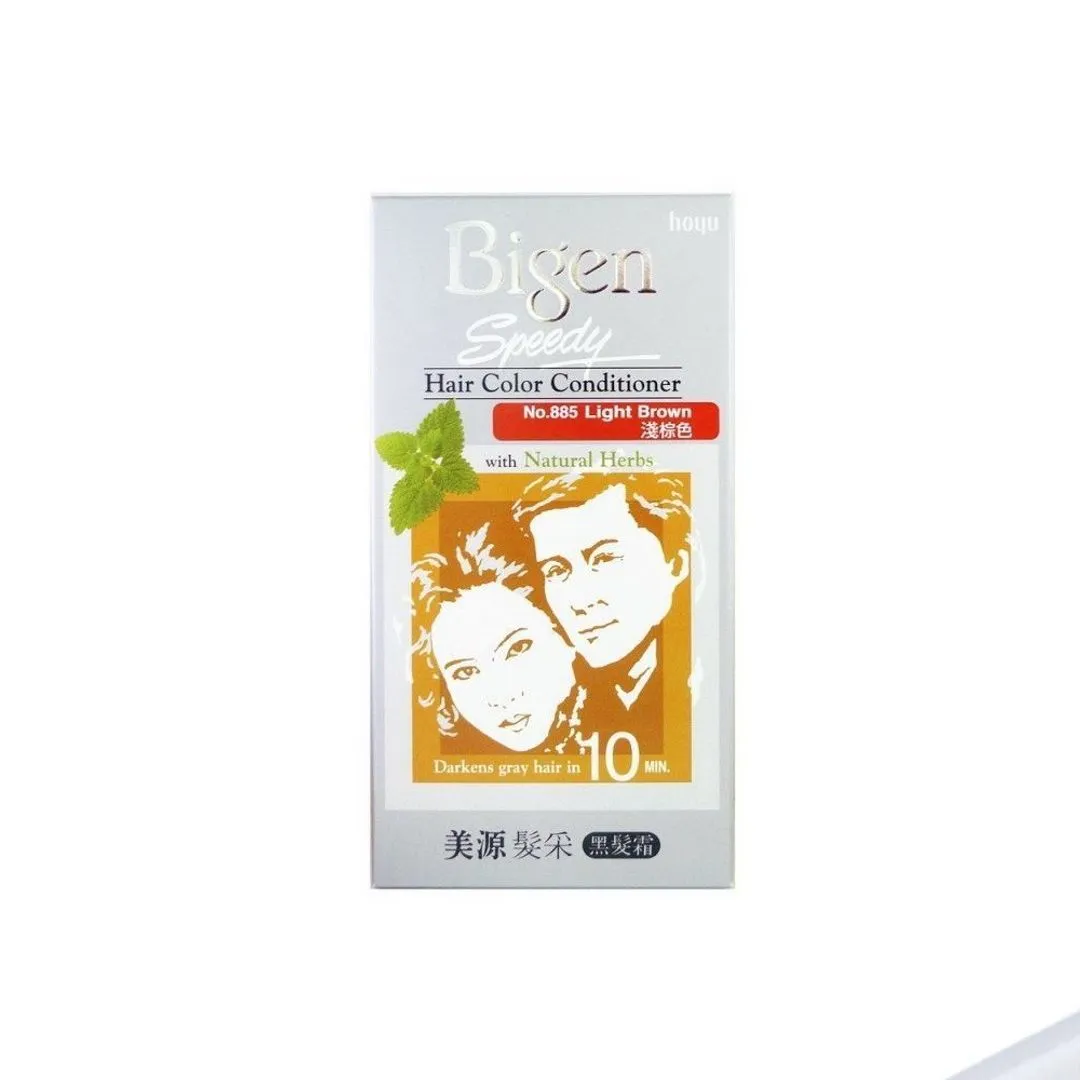 Bigen Speedy Hair Color Conditioner with Natural Herbs Light Brown 885, 1 Pack