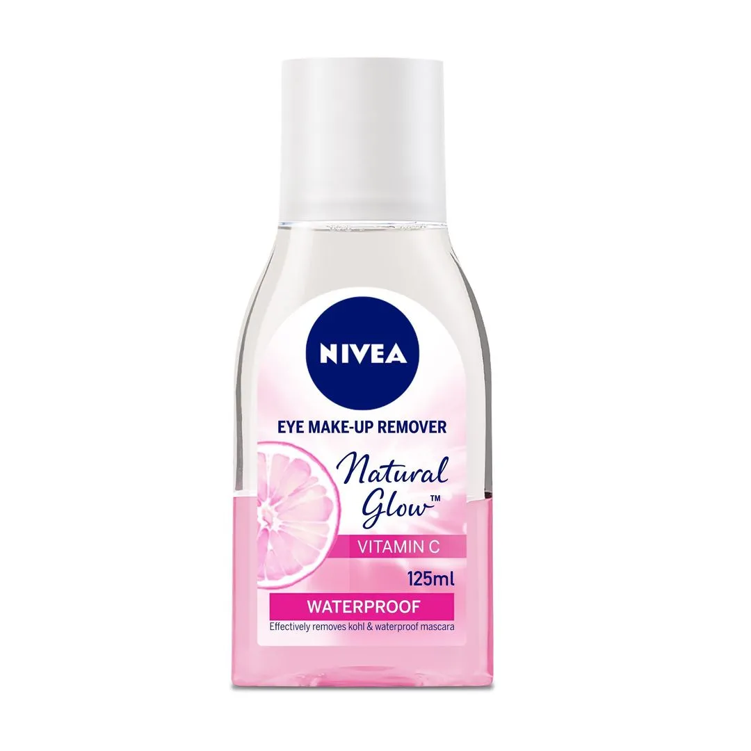 NIVEA Natural Fairness Eye Makeup Remover Liquid with Pearl Extract & Vitamin C, 125ml