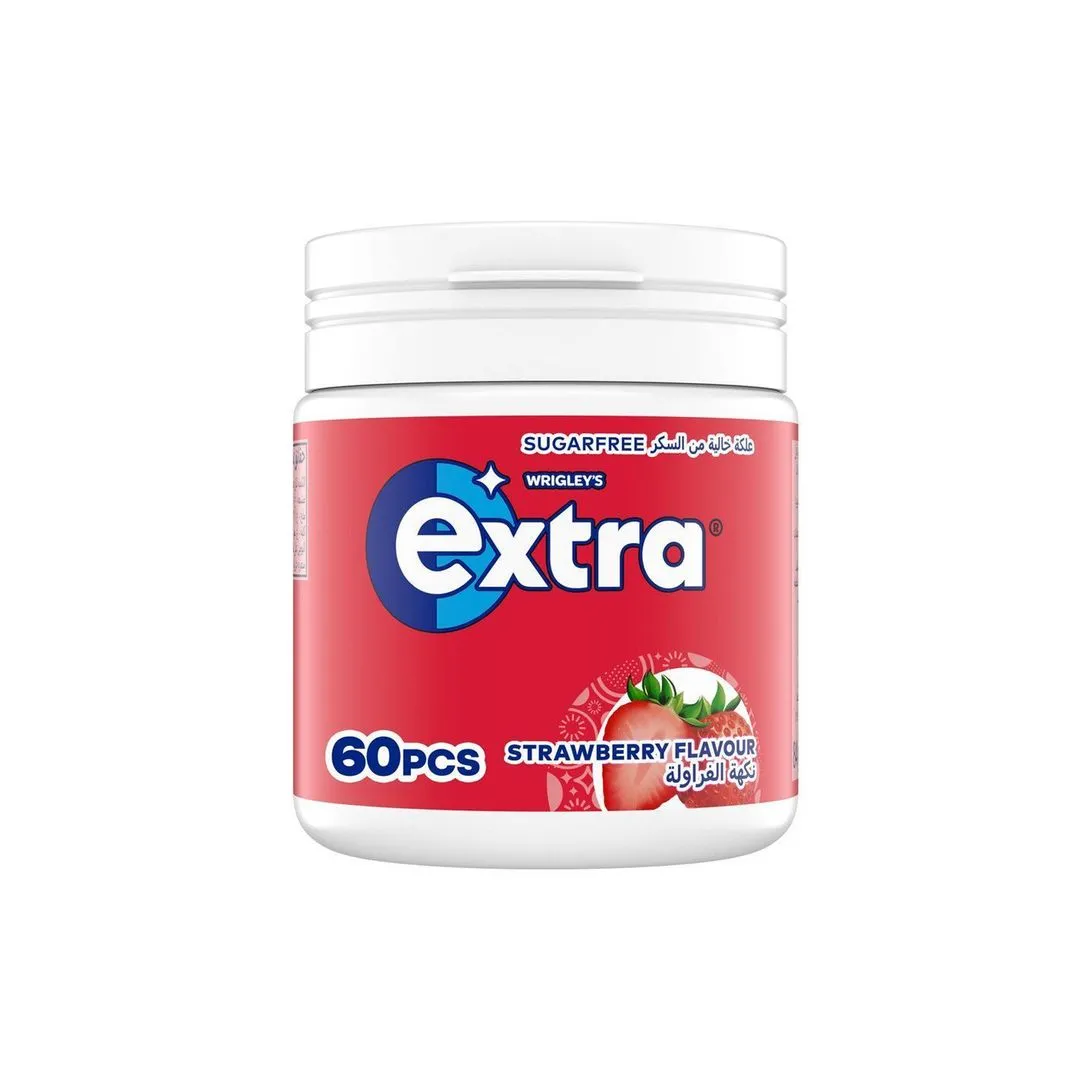 Wrigley's Extra Gum Strawberry Sugar Free Chewing Gum, 60 Pellets, 84g